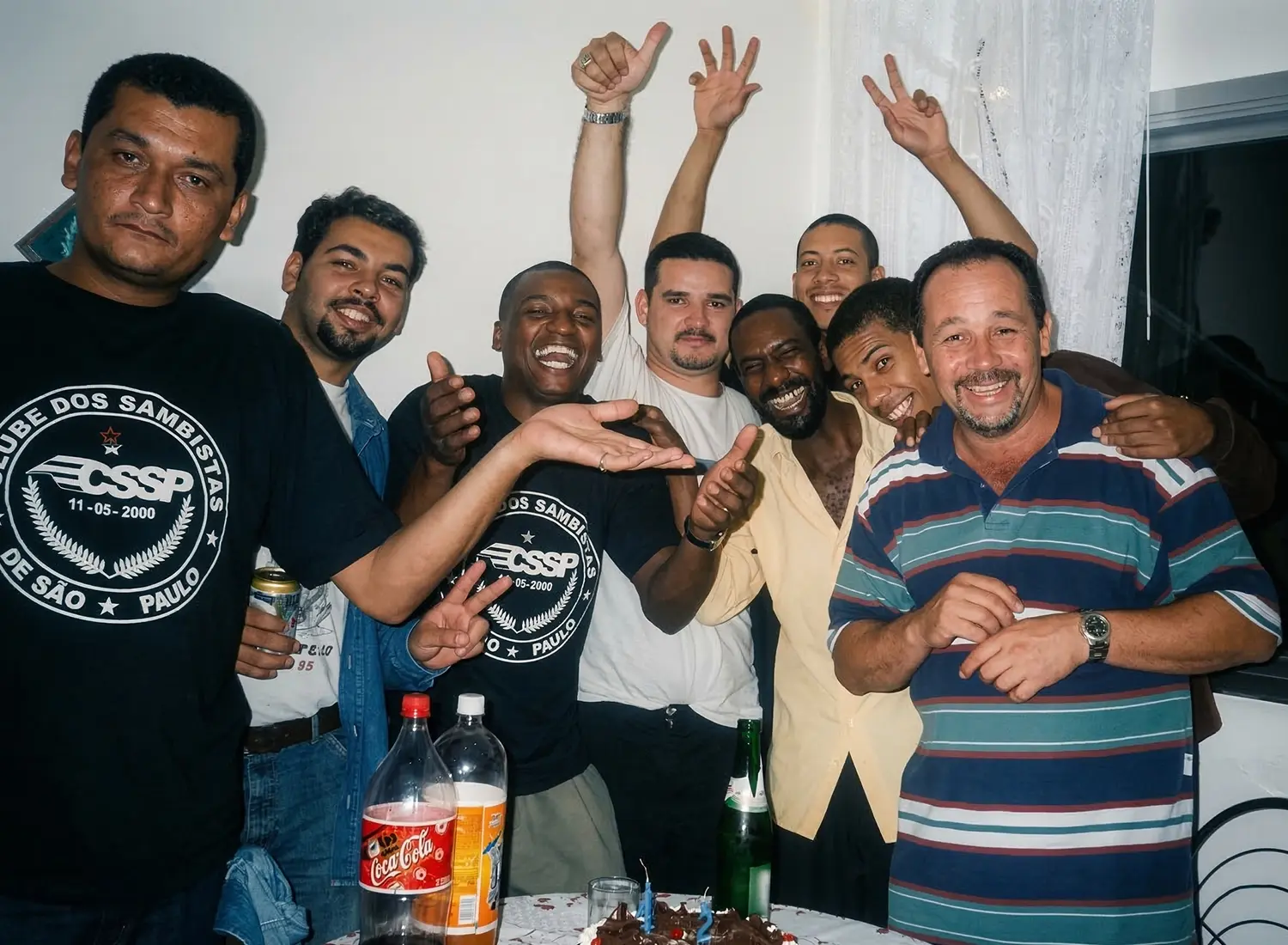 Pablo Souza e uma parte dos colegas do Clube dos Sambistas de São Paulo.